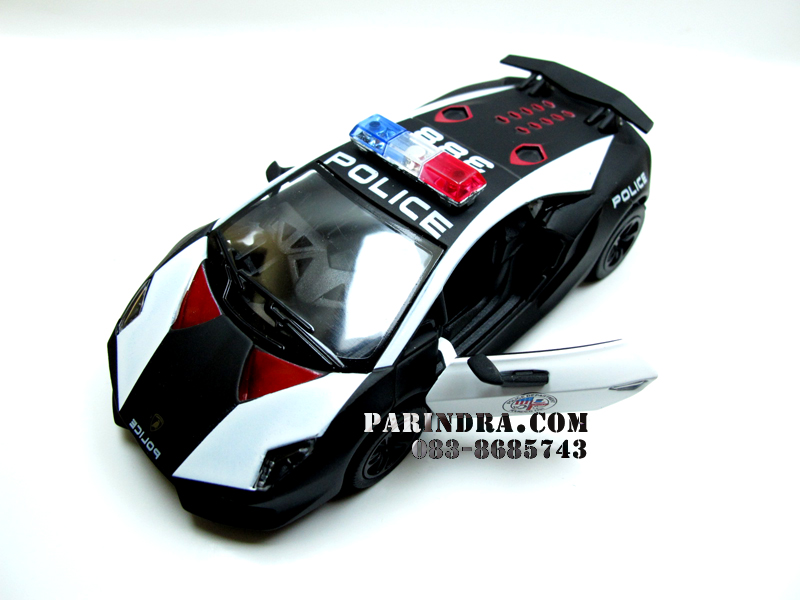 โมเดลเหล็กรถตำรวจ Lamborghini Sesto Elemento โฉบเฉี่ยวในพลังรถ Sport