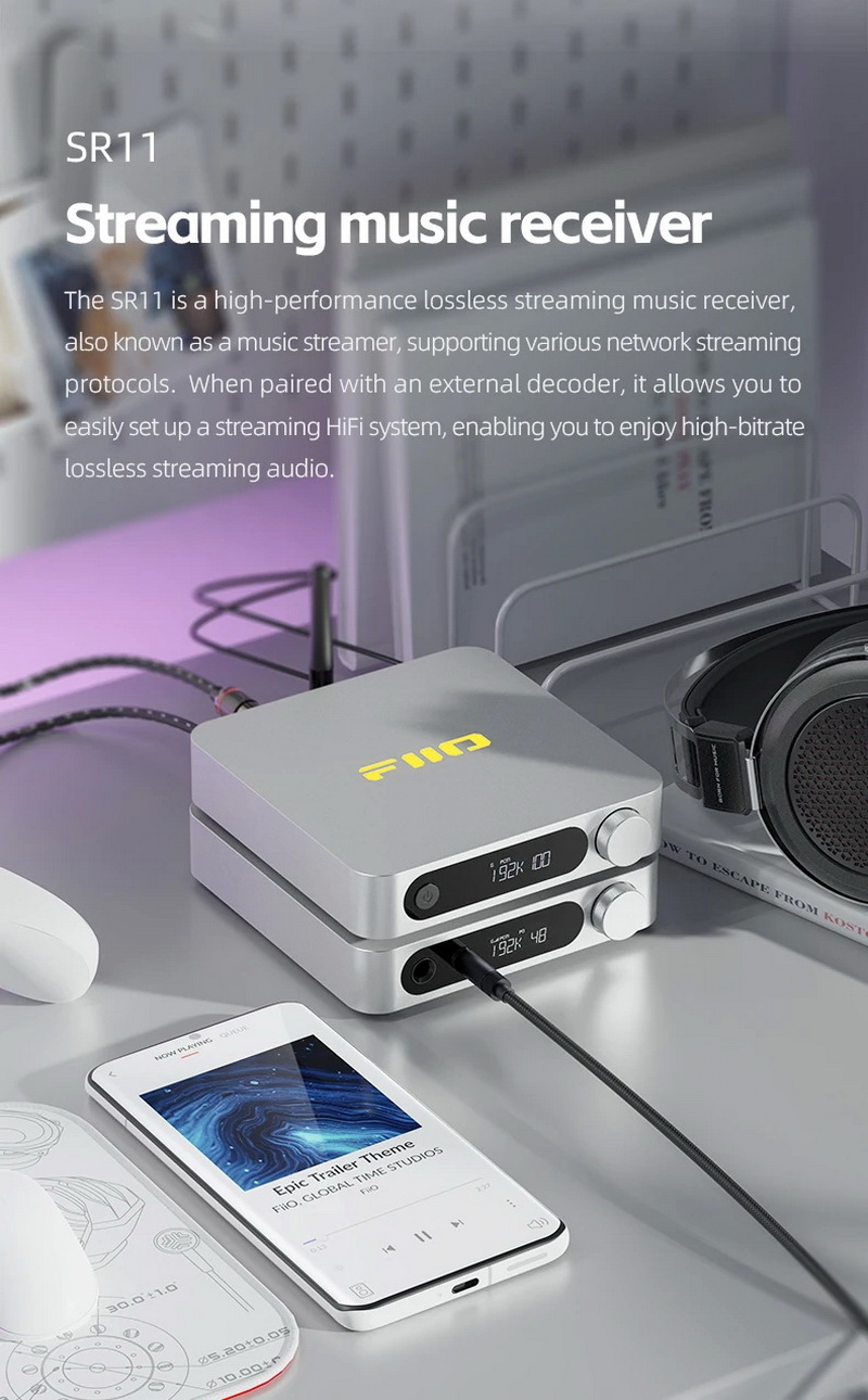 FiiO SR11 เครื่องรับเพลงสตรีมมิ่งแบบ Lossless ประสิทธิภาพสูง รองรับ AirPlay, Roon Ready ประกันศูนย์ไทย