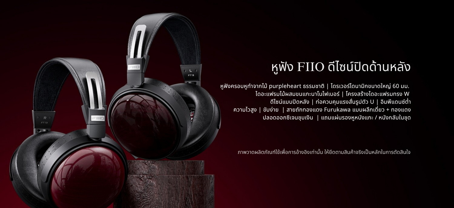 FiiO FT13 หูฟังเฮดโฟนบอดี้ไม้ สัมผัสหรูหรา คุณภาพเสียงที่เป็นเอกลักษณ์ ประกันศูนย์ไทย