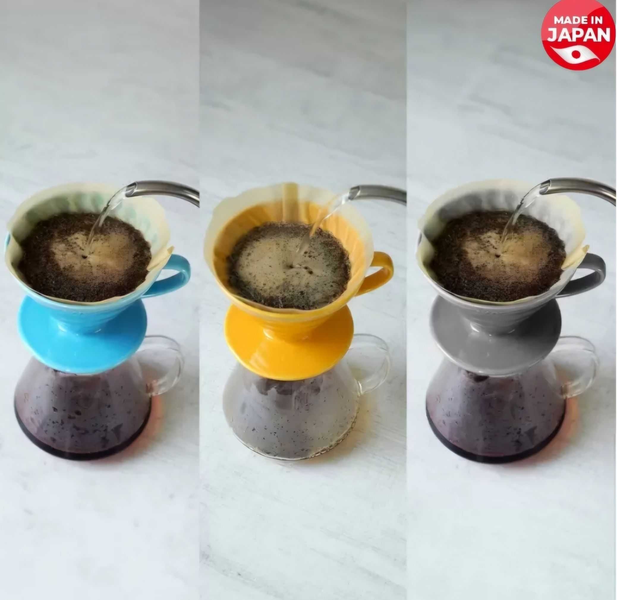 HARIO V60 Ceramic Dripper Set ชุดอุปกรณ์ครบ (ดริปเปอร์เซรามิก/โถแก้วรองกาแฟ/ช้อนตวงกาแฟ/กระดาษกรอง)