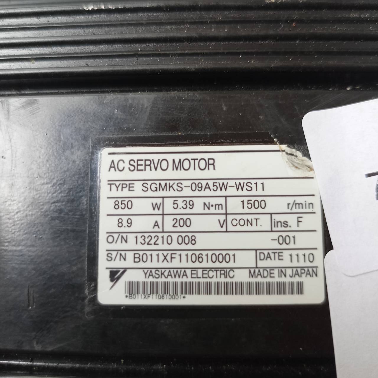 SGMKS-09A5W-WS11 SERVO MOTOR " YASKAWA "