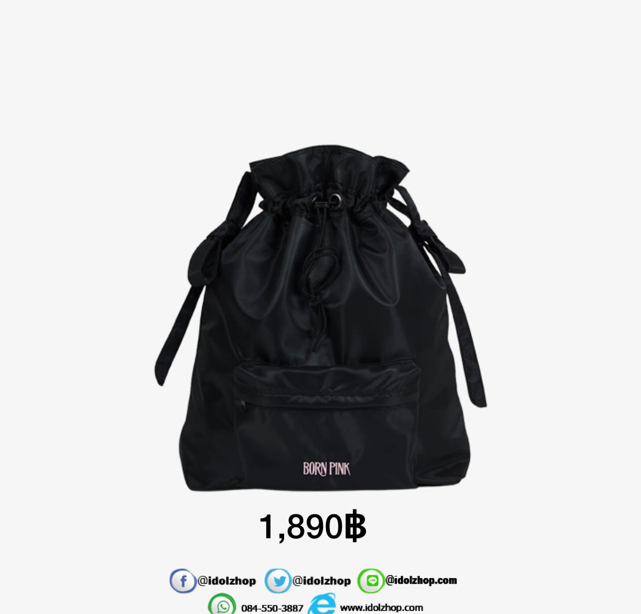 𝐏𝐑𝐄 #BLACKPINK #BORNPINK WORLD TOUR Official BACK PACK กระเป๋าสีดำ นำเข้า 15-30 วัน -