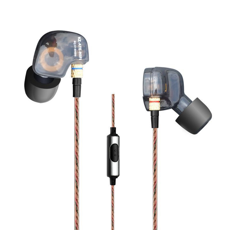 ขาย หูฟัง KZ ATE หูฟัง [มีไมค์ดำ] อินเอียร์ In-ear รุ่นใหม่ Super Bass ตัดเสียงรบกวนได้ดี