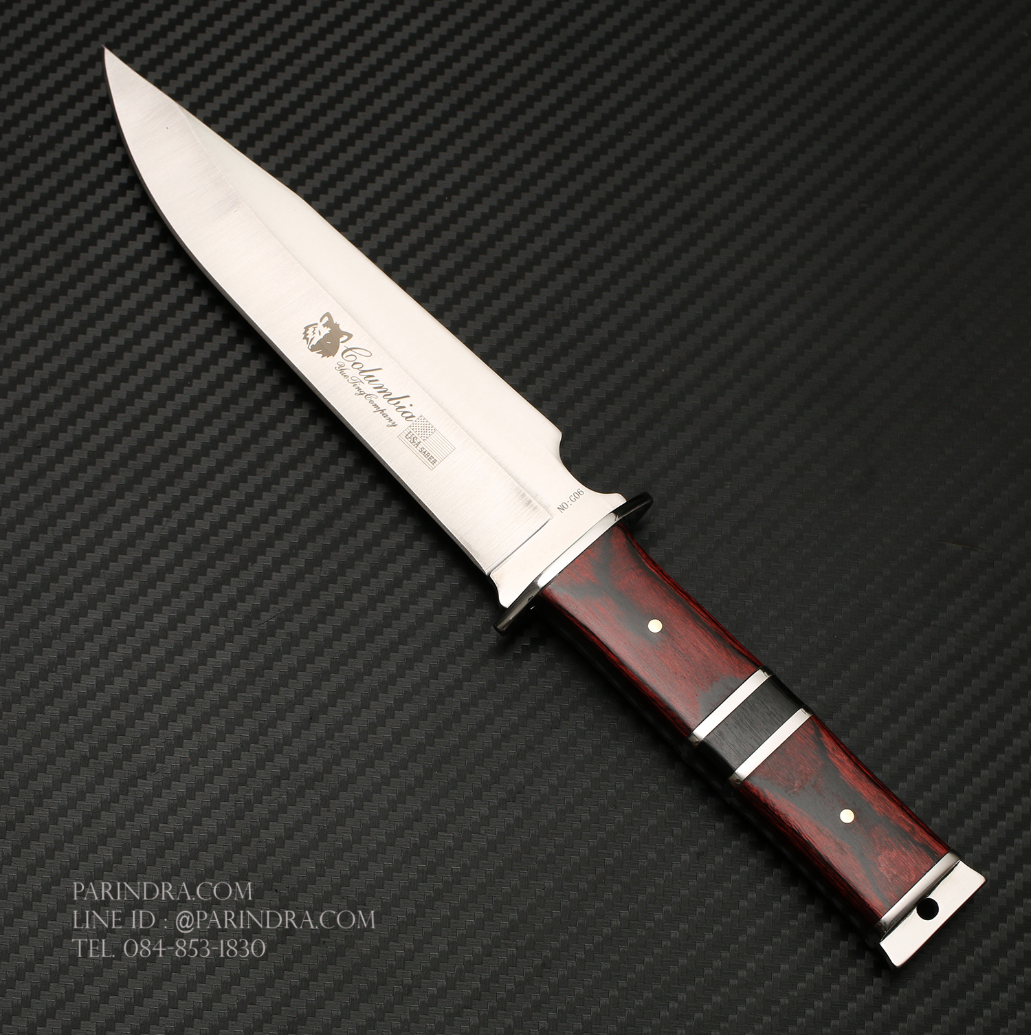 มีดเดินป่า COLUMBIA รุ่น G06 ใบมีดสวย ด้ามจับไม้ ใบมีดสแตนเลส