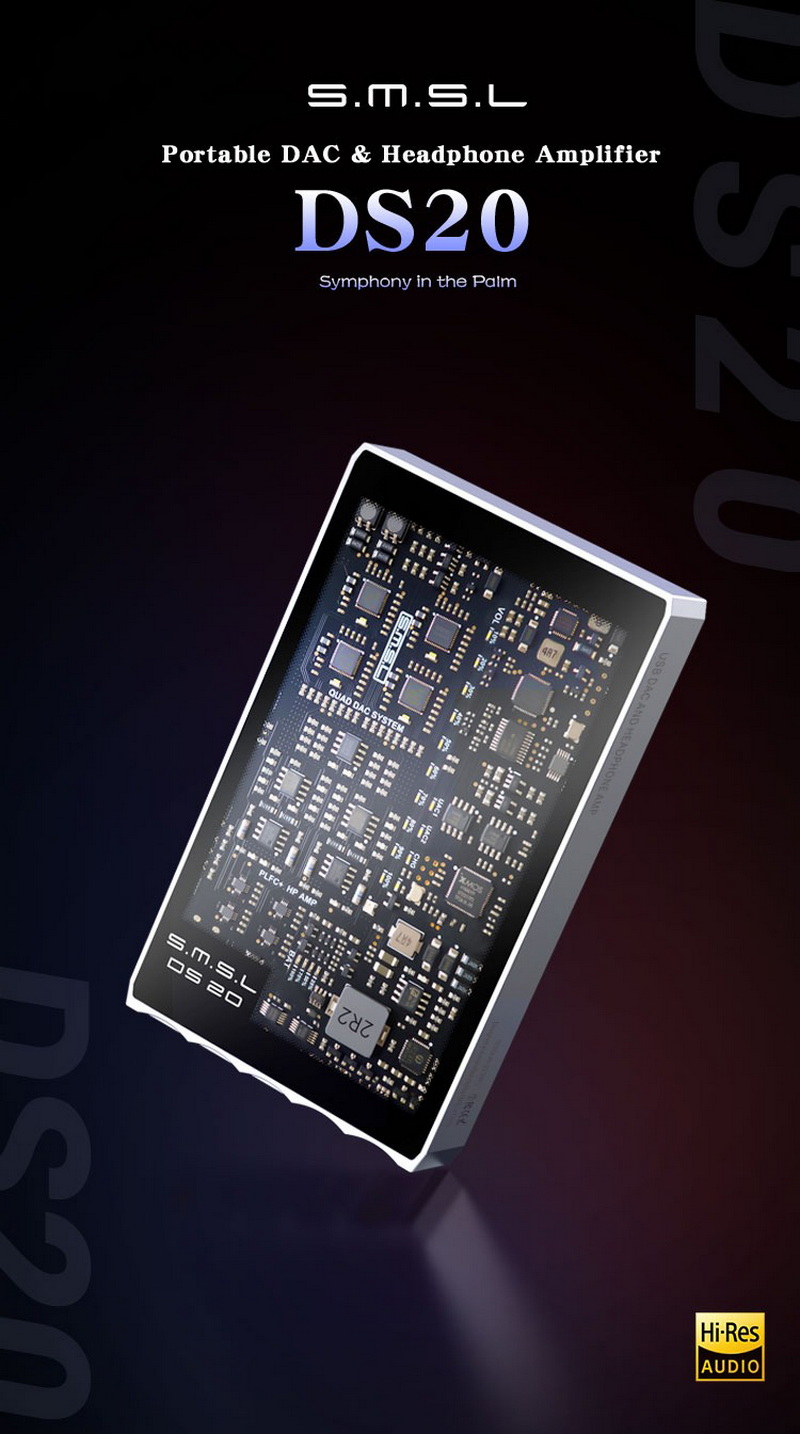 SMSL DS20 DAC/AMP พกพา ชิป CS43131 x4 รองรับ MQA, Hi-Res ประกันศูนย์ไทย