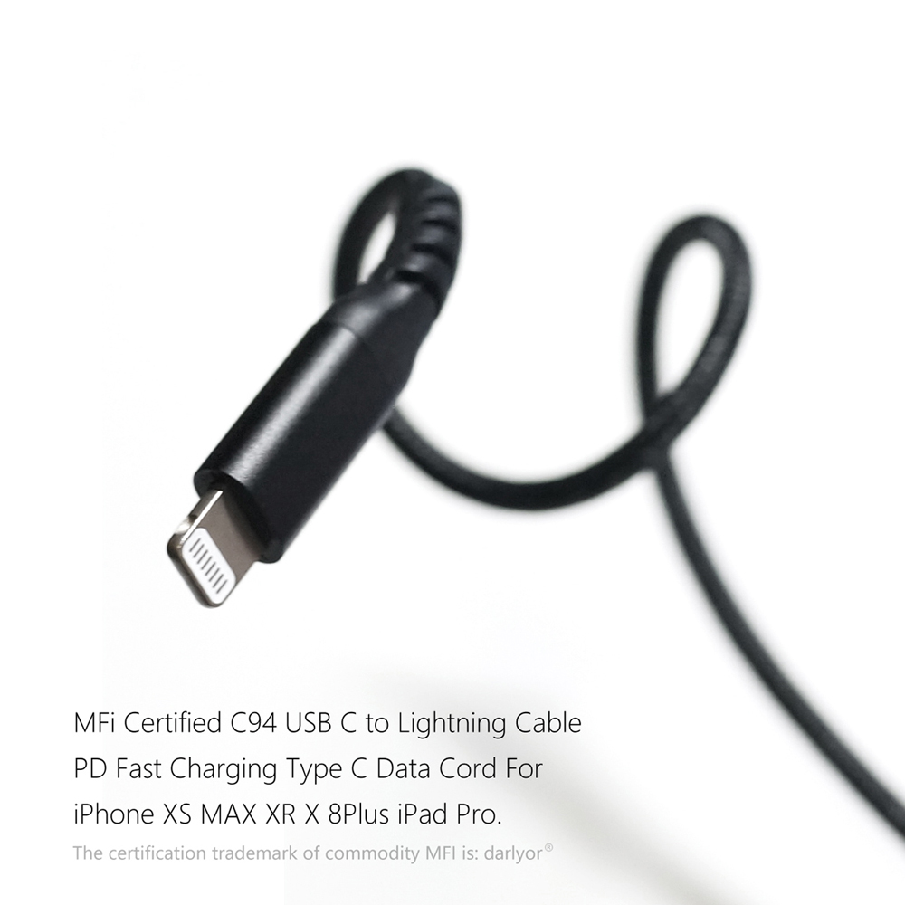 ขาย DD TC94 สายชาร์จ USB type-C to Lightning สำหรับ iPhone, iPad Pro, Macbook รองรับ MFi Certified