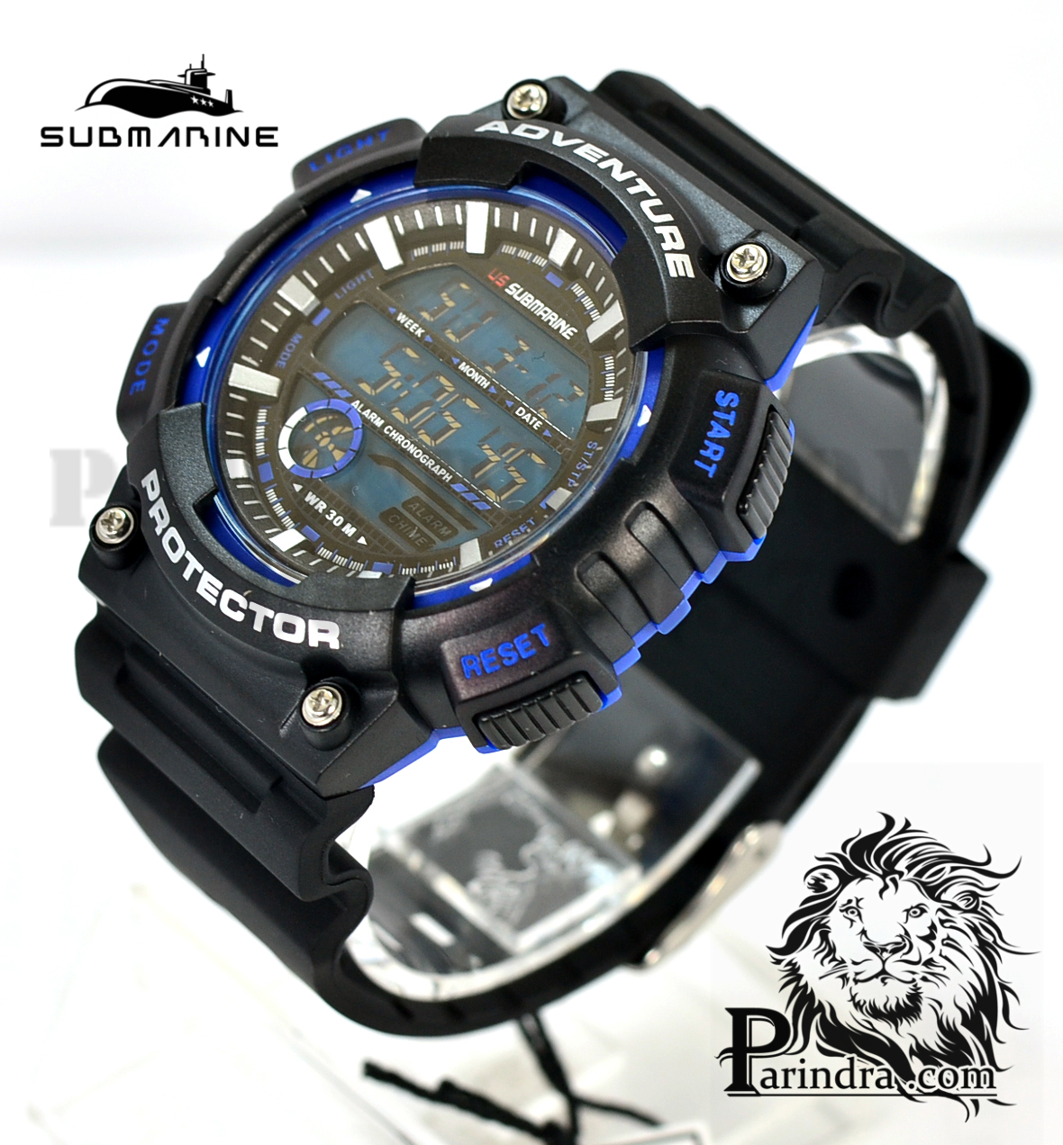 นาฬิกา US submarine สีดำน้ำเงิน TP1318M ผิวด้าน พื้นหน้าปัดน้ำเงิน