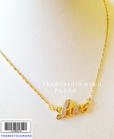 PL008===สร้อยคอ LOVE=== น่ารัก ใส่ติดคอได้เลย บอกรักด้วยสร้อยได้เลยนะคะ