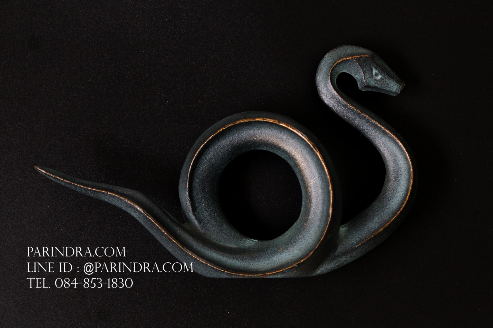 รูปปั้นหล่อ รูปทรงงู ของเก่า งานญี่ปุ่น