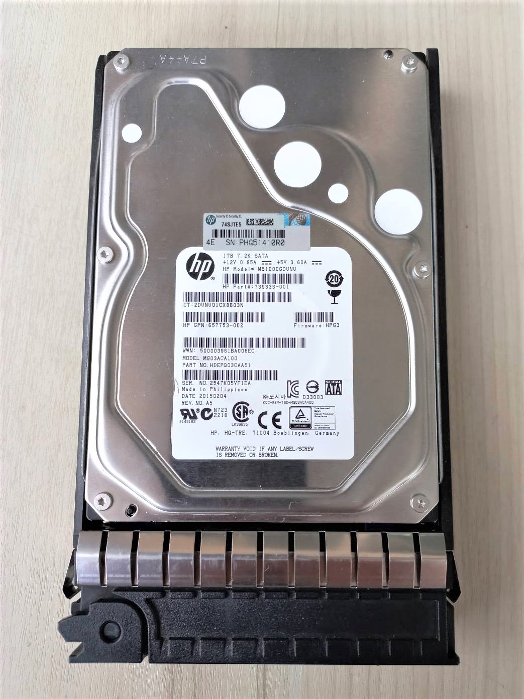 801882-B21 659569-001 658084-002 657753-002 739333-001 HP G8 G9 1-TB 6G 7.2K 3.5 SATA.