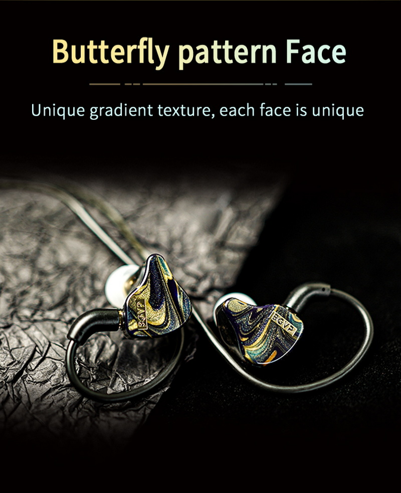 BGVP Butterfly Pro หูฟัง IEMs หูฟัง Hybrid 2 ไดรเวอร์ 1DD+1BA รองรับ Hi-Res ประกันศูนย์ไทย