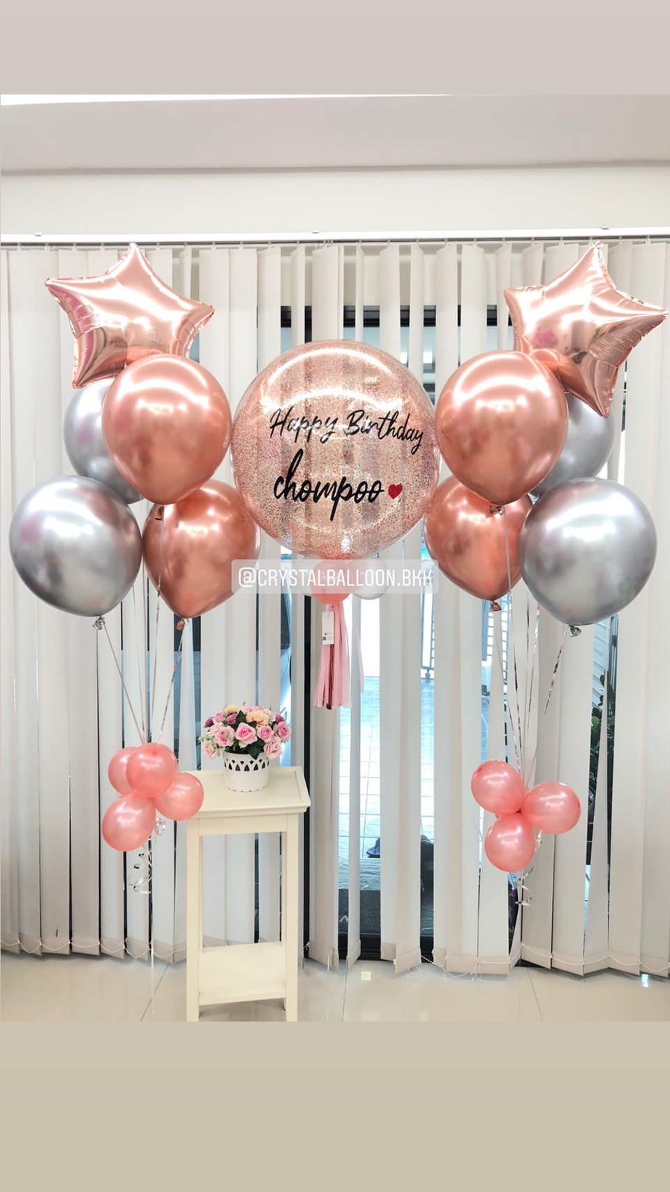 ลูกโป่ง วันเกิด Bubble ขนาด 24" พร้อม ช่อลูกโป่งฟอยล์ดาว 24" 2 ช่อ พร้อมตกเเต่ง สามารถเปลี่ยนสีลูกโป่ง/เปลี่ยนข้อความ/เปลี่ยนขนาด/เปลี่ยนสี-ฟอยล์ตกแต่งได้