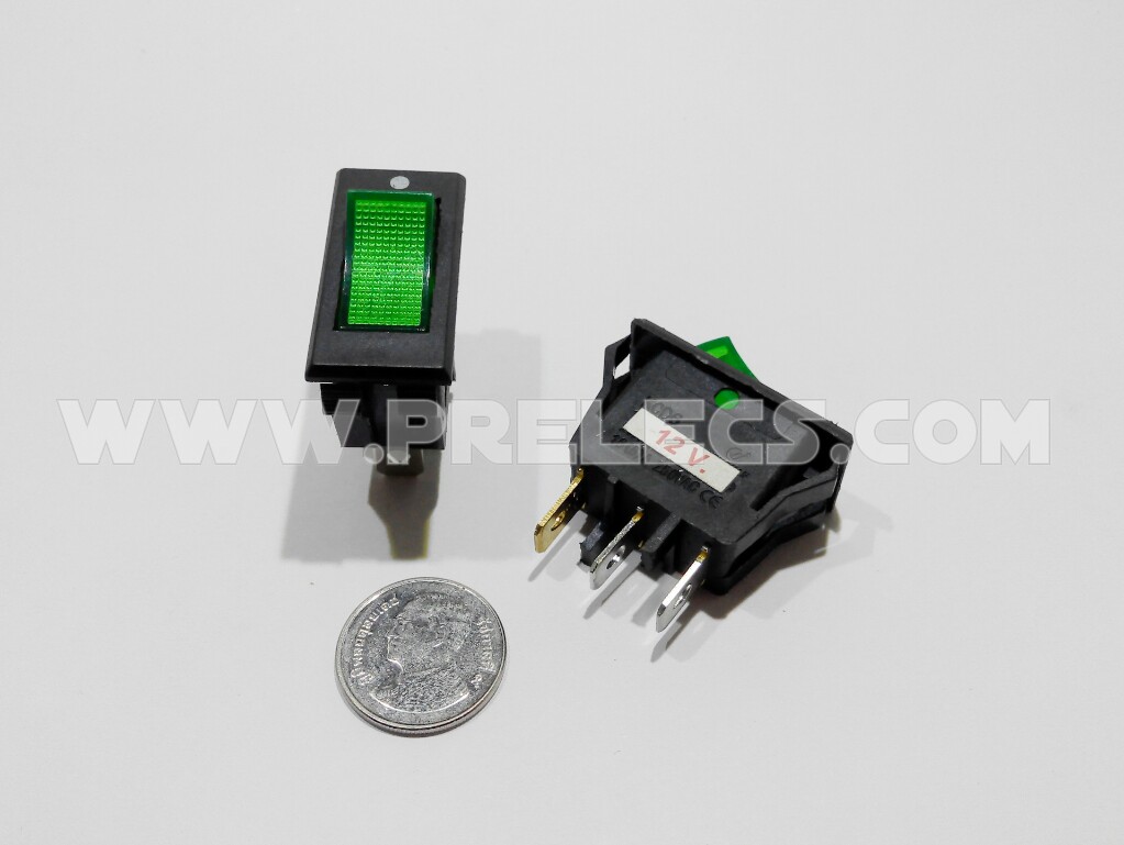 Rocker Switch กลาง มีไฟ 12V