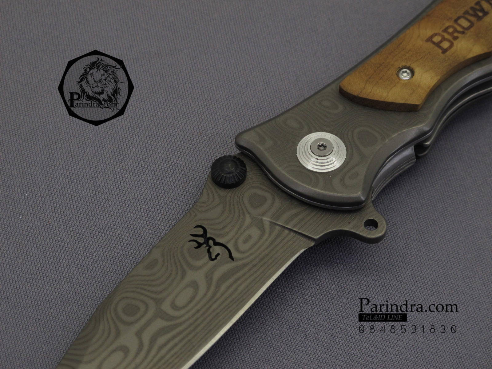 มีดพับ Browning Damascus Design ลายดามัสกัส (OEM)