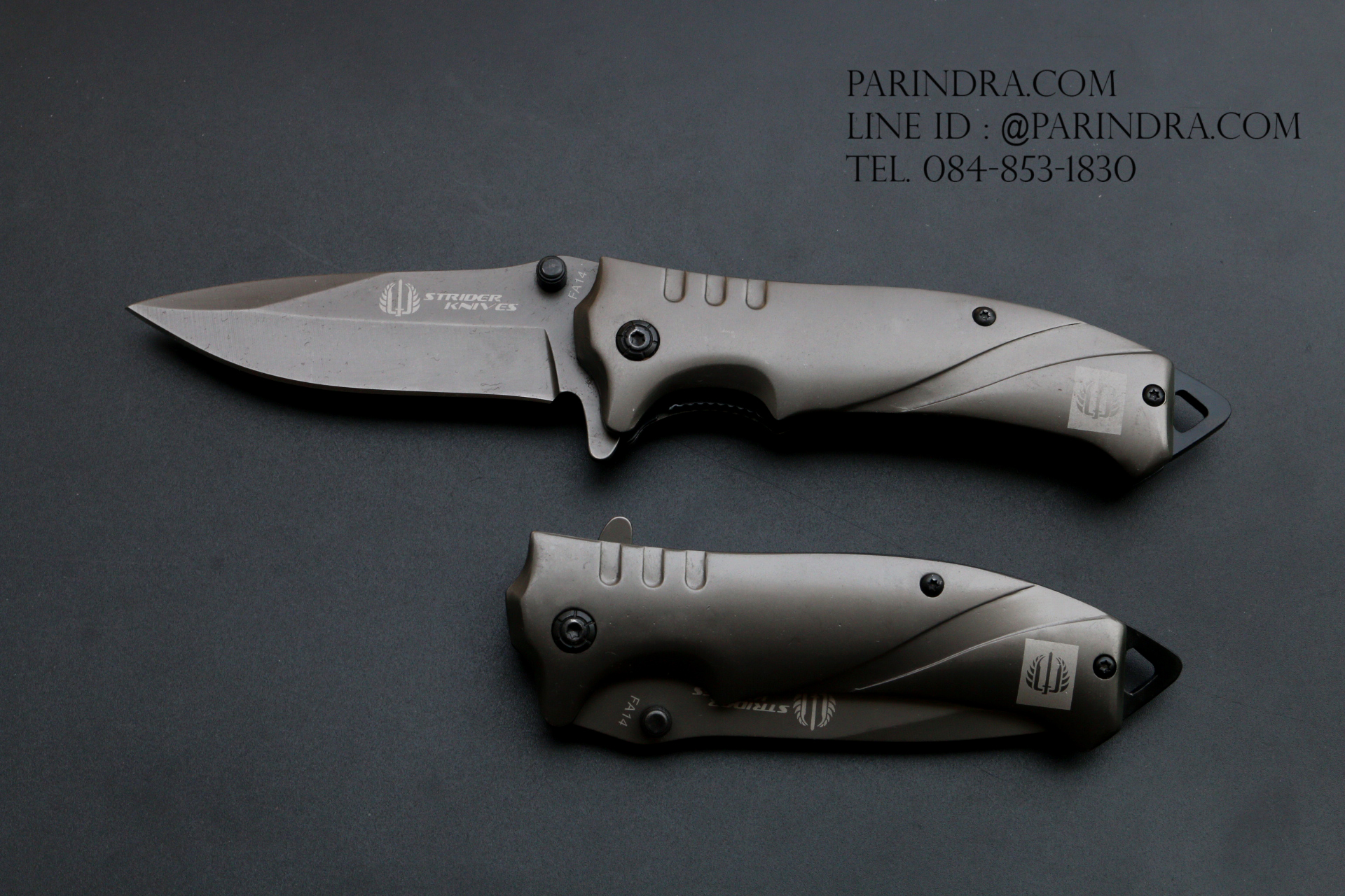 มีดพับ STRIDER รุ่น FA14 สีเทา Metallic ล้วน (OEM)