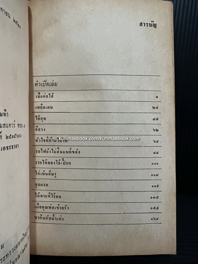 หัวใจที่เลือกไม่ได้ รวมเรื่องสั้น ผลงานของ วัลยา ภู่ภิญโญ (ร.ท.หญิง ลัดดา ภู่นิยม)