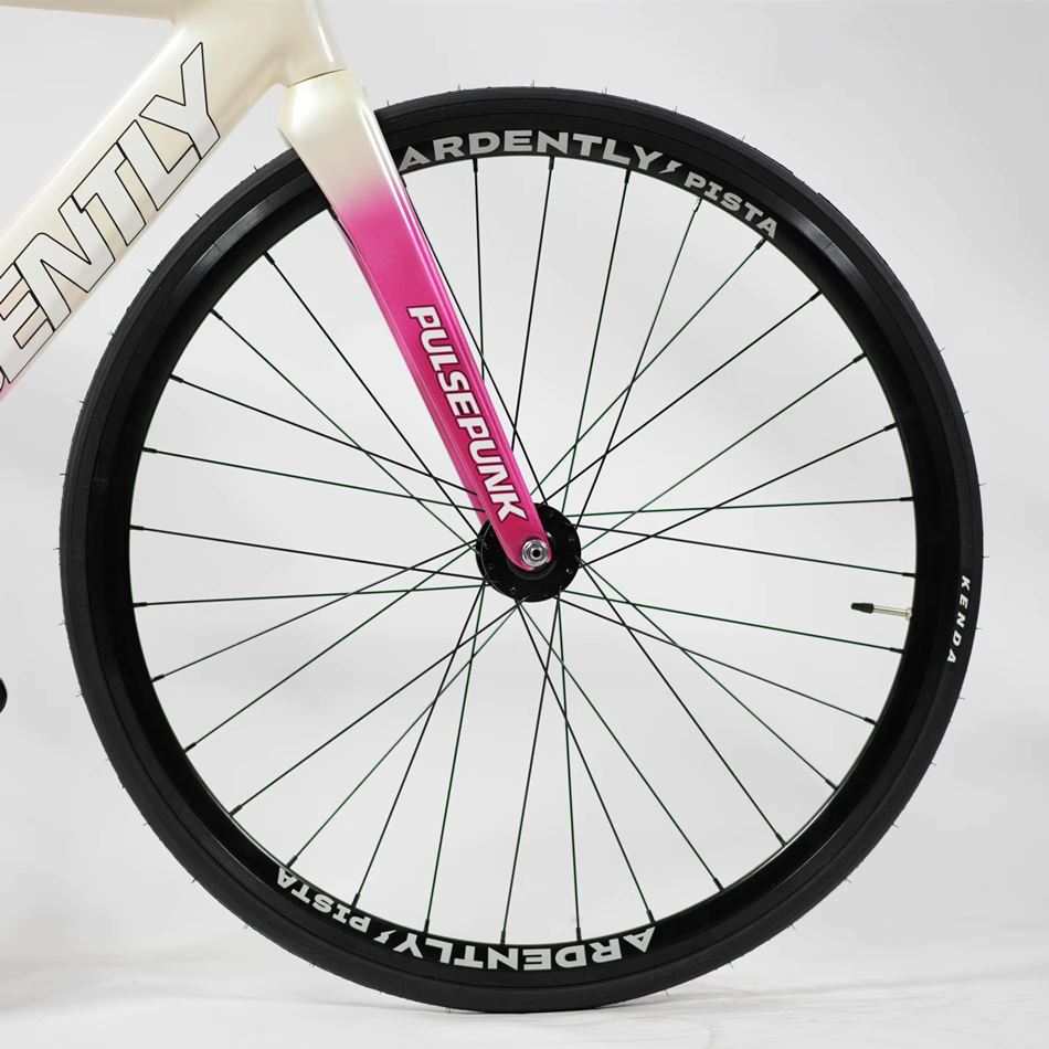 จักรยาน Fixed Gear ARDENTLY PULSE PUNK | ดีไซน์หน้าเอียง อลูมิเนียม 6069 | สั่งทำมือ | ชมพู เหลือง ล้ออลู