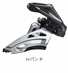 สับจาน DEORE, FD-M6025-H, 2X10-SPD, 34-38T, แคล้มป์บน, Down swing, 34.9MM/31.8MM