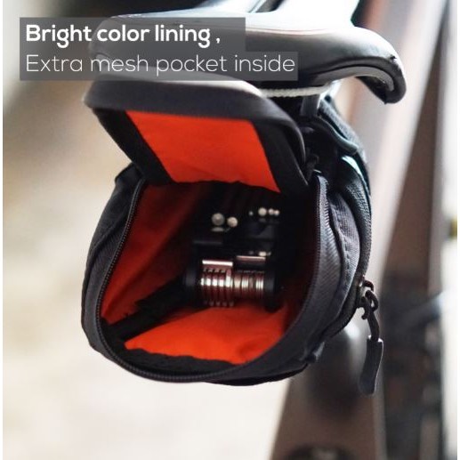 VINCITA B039R กระเป๋าใต้อานขนาดใหญ่สำหรับเสือหมอบ น้ำหนักเบา หยิบของสะดวก ออกแบบเพื่อความแอร์โรไดนามิค