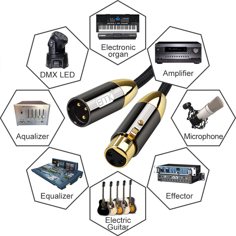 ขาย ERTK 3Pin Audio XLR ตัวผู้เป็นตัวเมีย สำหรับเครื่องเสียง