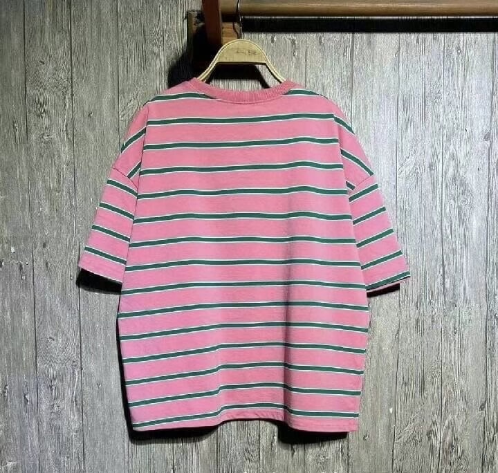 เสื้อยืดลายทางปักลายโบว์ 9am