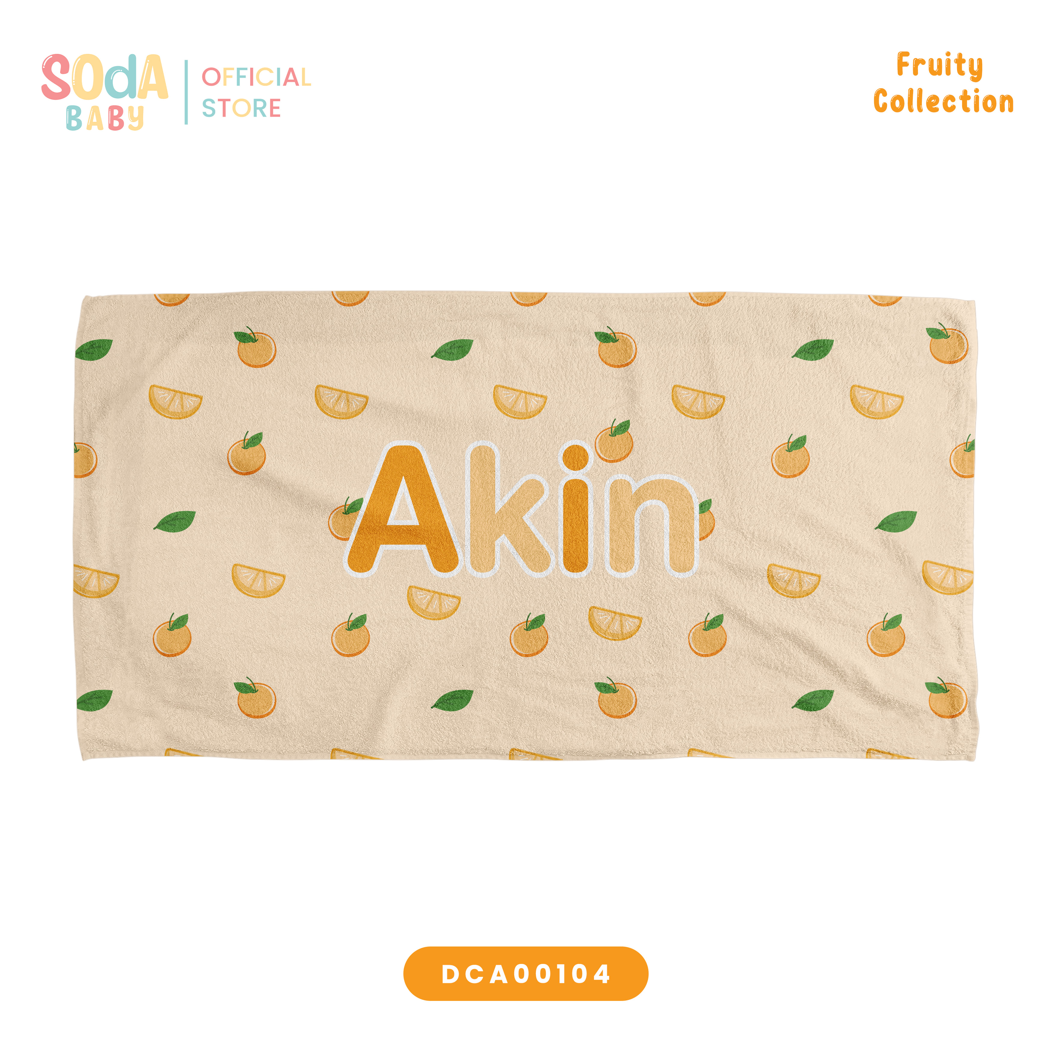 ผ้าเช็ดตัวเด็ก ลาย Orange 🍊 Fruity Collection รหัส DCA00104 #ผ้าห่ม #SOdAbaby
