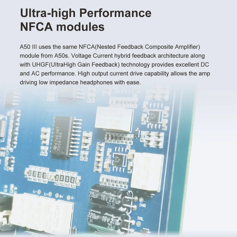 Topping A50III Headphone Amplifier ตั้งโต๊ะ โมดูล NFCA กำลังขับสูง รองรับ Hi-Res ประกันศูนย์ไทย