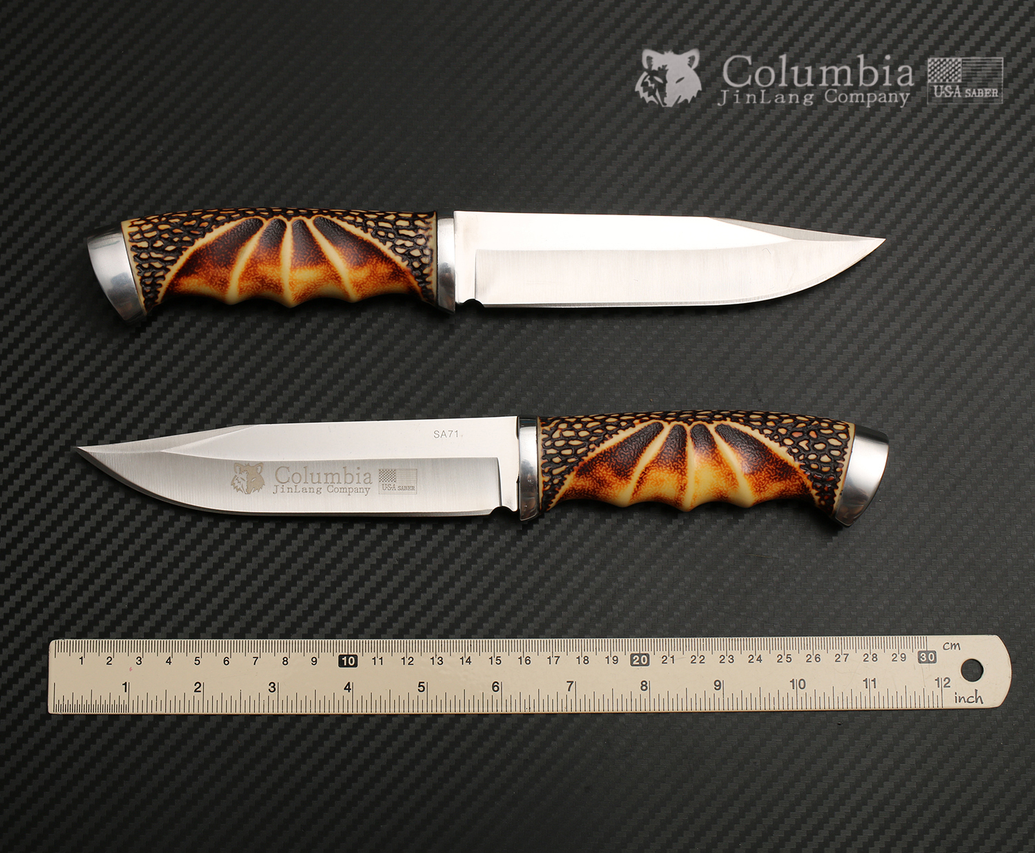 มีดเดินป่า COLUMBIA รุ่น SA71 ด้ามอคริลิก ทรงใบมีดสวย