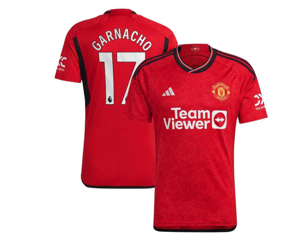 เสื้อแมนเชสเตอร์ ยูไนเต็ด 2023 2024 ทีมเหย้า Garnacho 17 ของแท้