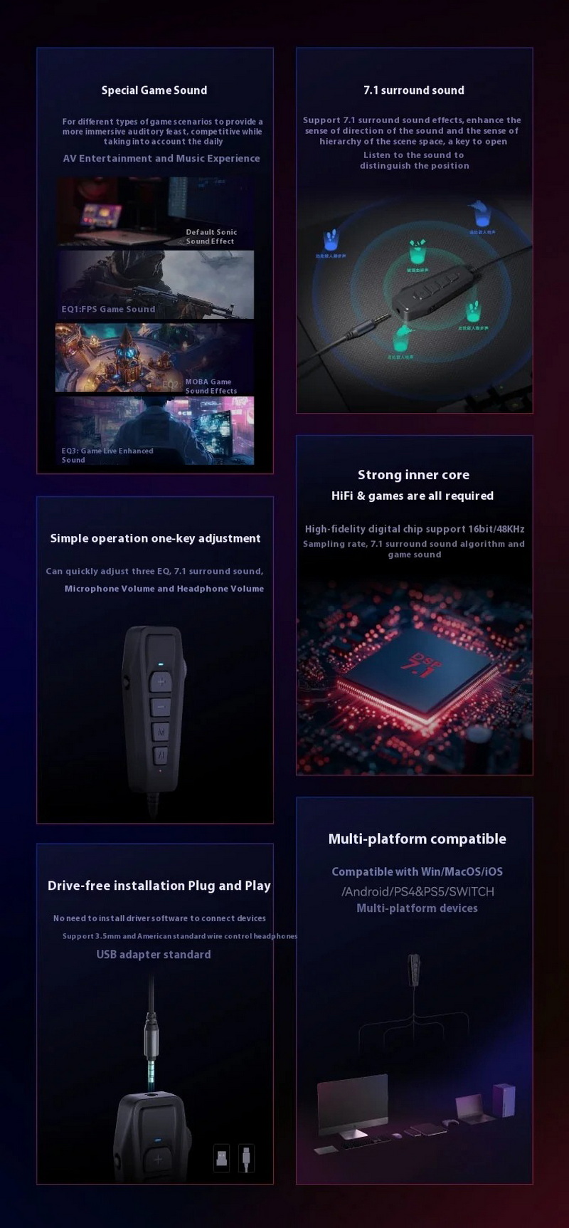 Simgot GEW1 การ์ดเสียง USB ภายนอกพกพารองรับ 7.1 เสียงรอบทิศทาง ประกันศูนย์ไทย