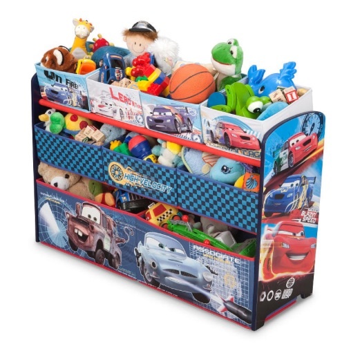 Disney Pixar's Cars Deluxe 9-Bin Toy Organizer ชั้นเก็บของเด็ก ลายคาร์ส ขนาดใหญ่ ชั้นเก็บของ 9 ช่อง