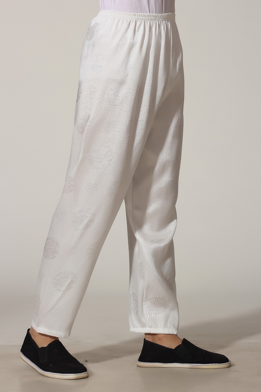 Pre-order ชุดจีน ชาย เสื้อพร้อมกางเกง สีขาว