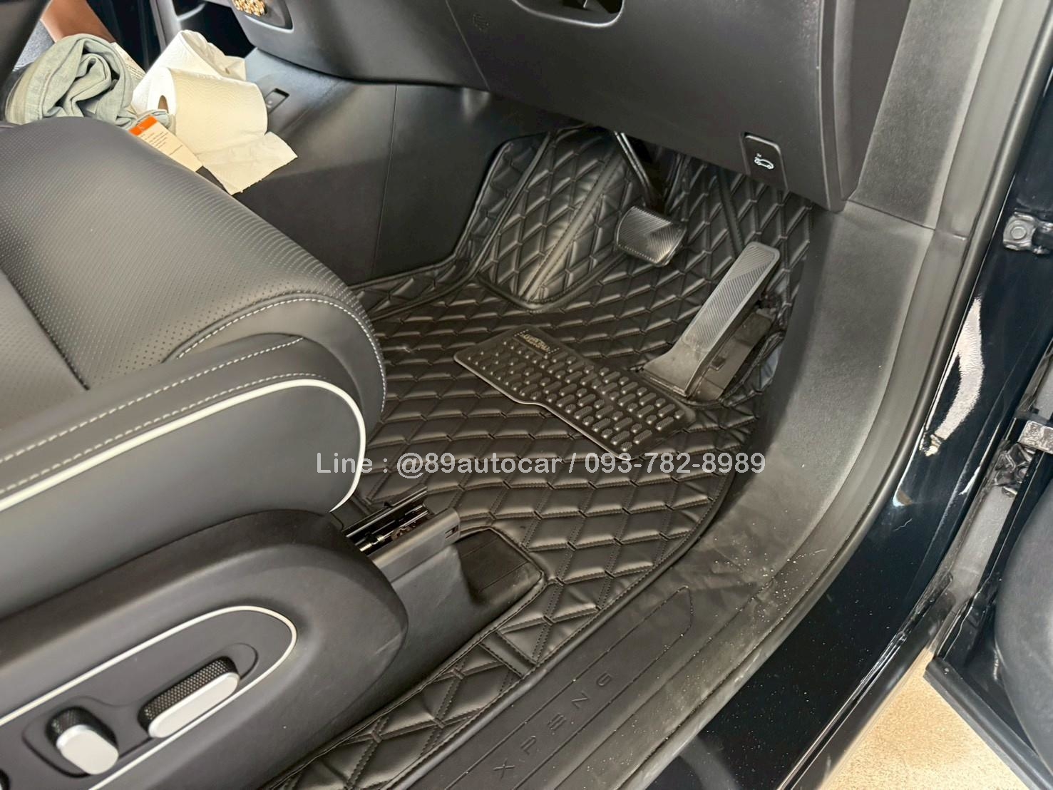 พรมรถยนต์ Xpeng X9 ปูพรมVVIP สีดำด้ายดำ เต็มคัน