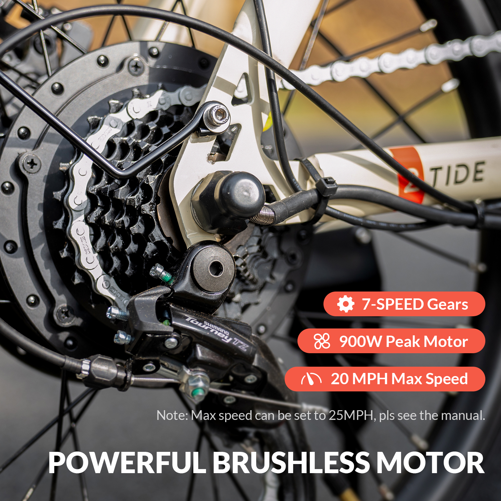 5thwheel INVANTI-EB11 จักรยานไฟฟ้าพับได้ 48V 500W ล้อหนา 20x3” | แบต 10.4Ah | 7 เกียร์ | วิ่งไกล 72 กม. |