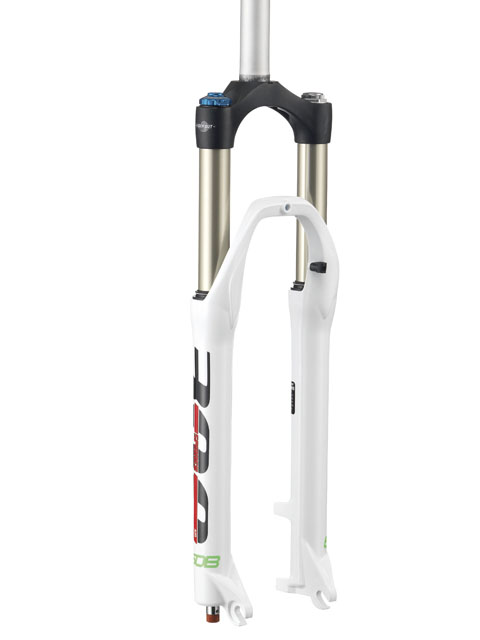 โช๊คลม Spinner Aeris 300 Air 27.5 suspension fork ยุบ 100MM.Disc only ล้อ 650B (โช๊คลม 27.5") AIR FORK แกน 30mm แกน9มม คอตรง สีขาว