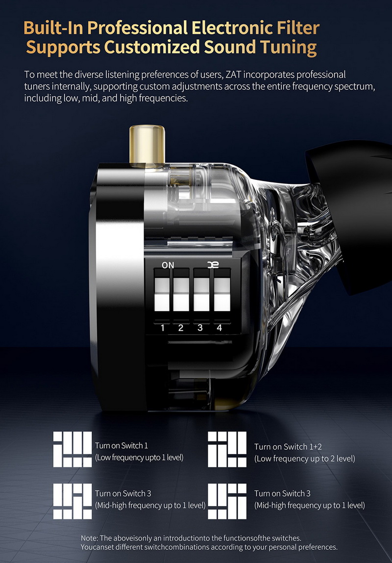 KZ ZAT หูฟัง 9 ไดรเวอร์ 8BA+1DD ปรับฟิลเตอร์เสียงได้ ประกันศูนย์ไทย