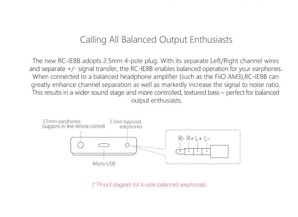ขาย FiiO RC-IE8B สายเปลี่ยนหูฟังสำหรับ Sennheiser IE8, IE80, IE8i