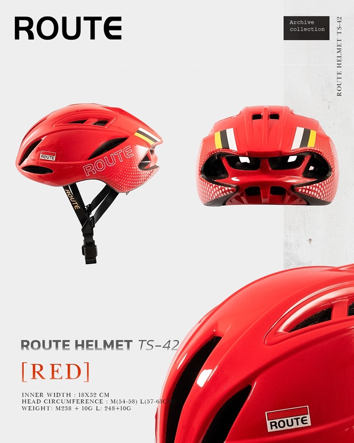หมวกจักรยาน ROUTE HELMET รุ่น TS-42 Asian Fit