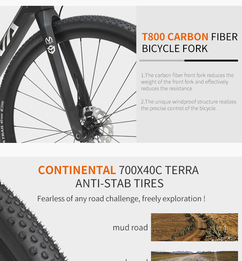 จักรยานกราเวล SAVA S4-20S 2025 | เฟรมคาร์บอน T800 น้ำหนัก 9.8 กก. | Shimano GRX400 20 สปีด | ล้อ 700C ยาง Continental 40c