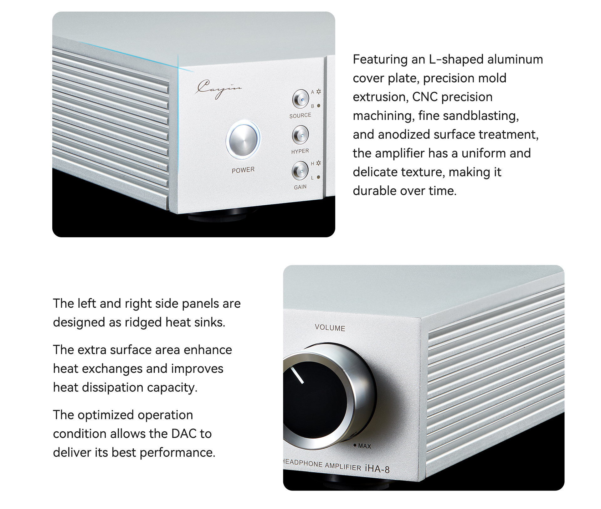 Cayin IHA-8 แอมป์หูฟัง 4 ช่องสัญญาณ Class A แบบ Discrete MOSFET กำลังขับสูง ประกันศูนย์ไทย