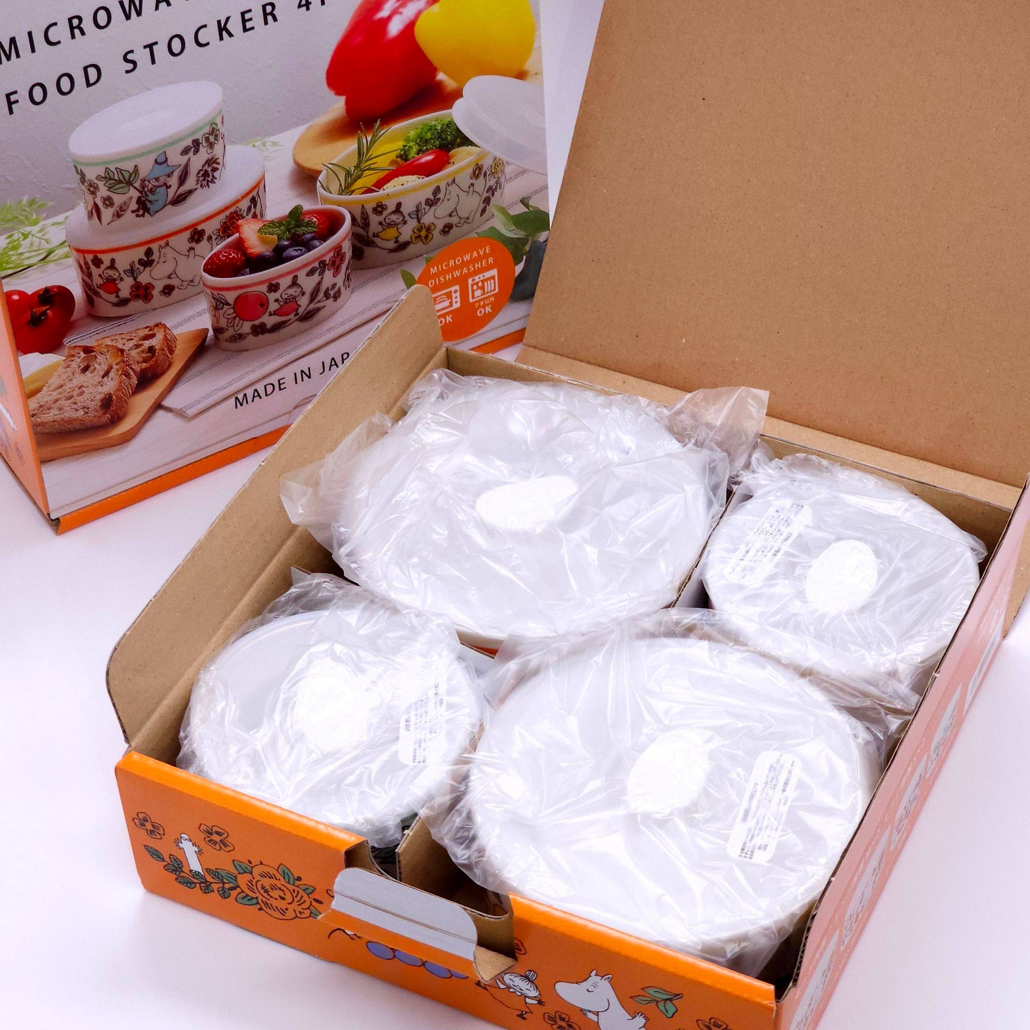 Moomin ชามเข้าไมโครเวฟได้ set 4 ชิ้น