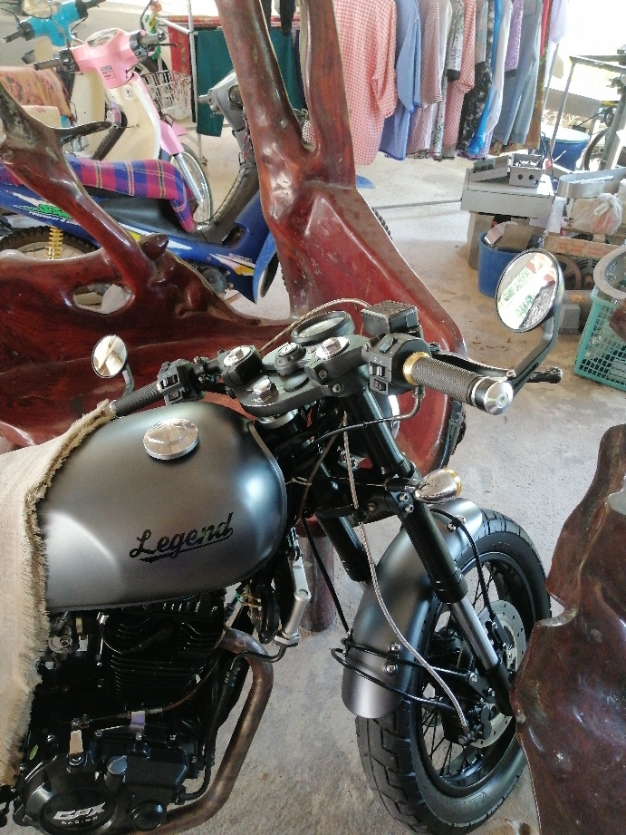 กระจกปลายแฮนด์ ทรงกลมมิเนียมทั้งชิ้น (ใส่ได้ทุกรุ่น) กระจกสีใสไม่หลอกตา+น็อต