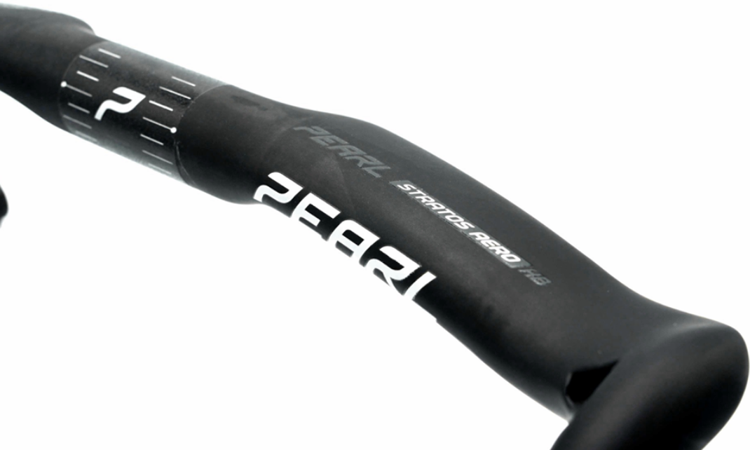 แฮนด์เสือหมอบคาร์บอนแอร์โร่ Pearl STRATOS Road Aero Handlebar