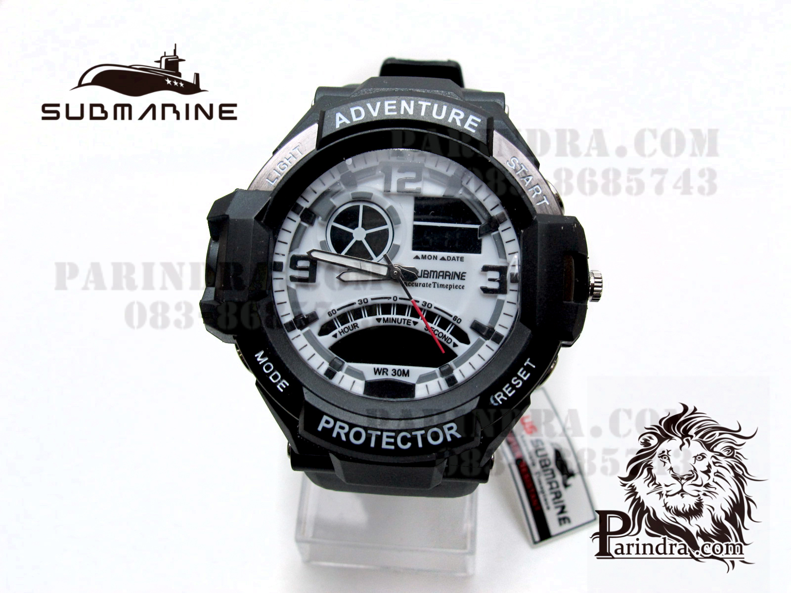 นาฬิกา US submarine Adventure Protector รุ่น TP3156M สีดำหน้าปัดขาว(พื้นดำ)