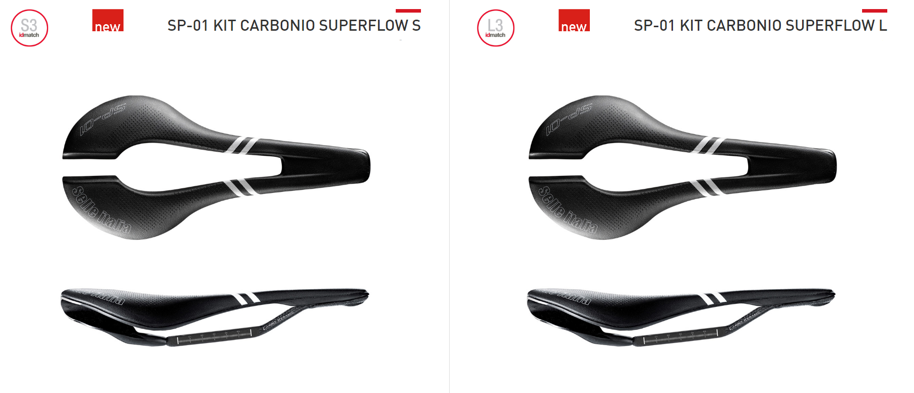 SELLE ITALIA อานนั่ง, SP01 BOOST KIT CARBONIO SUPERFLOW SADDLE 2019
