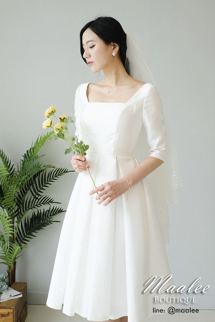 พร้อมส่ง ชุดแต่งงาน มินิมอล ชุดหมั้น