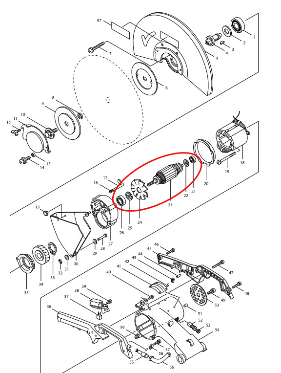 ทุ่น แท่นตัด Makita-มากีต้า 2416S (แท้) ##