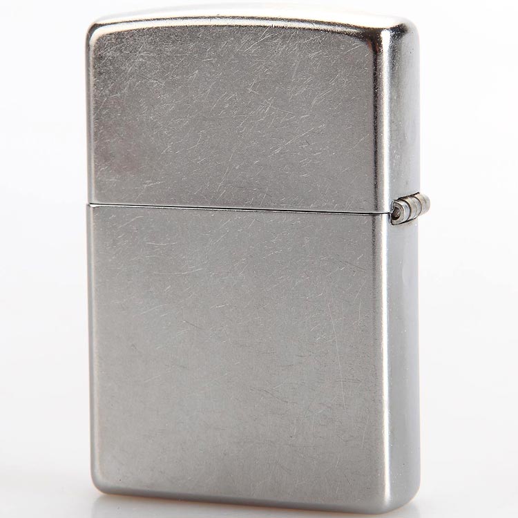 ไฟแช็ค Zippo แท้ สีเงิน Chrome ลายขีดข่วน " Zippo 207, Street Chrome " แท้นำเข้า 100%