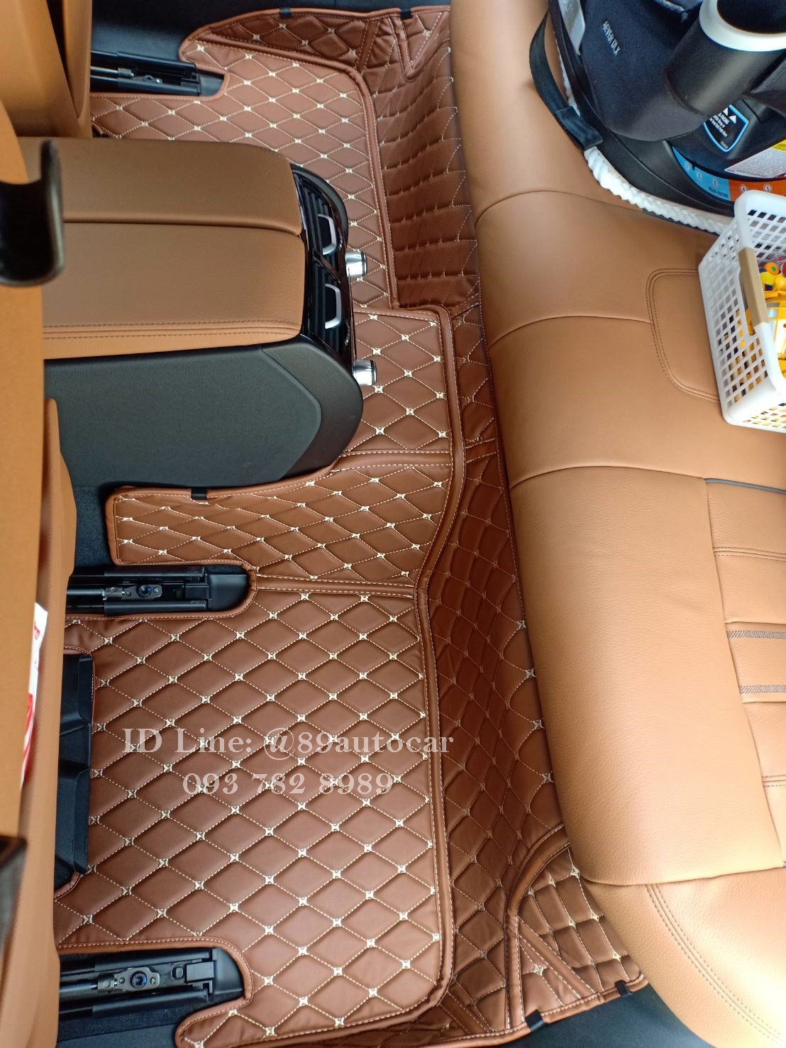 ขายพรมปูพื้นรถยนต์ BMW 530e G30 ปูพรม6D สีน้ำตาลเข้ม + ท้ายเก็บของ เต็มคัน