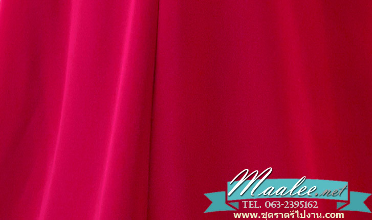 พร้อมเช่า ชุดราตรียาว แบบปาดไหล่ ทรงหางปลาแหวกหน้าขา สีกรมท่า เนื้อผ้ายืด